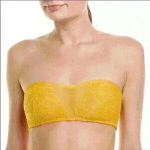 Free People Malinda Bandeau Bralette Gold - NWT